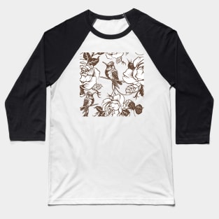 pattern with birds and flowers Baseball T-Shirt